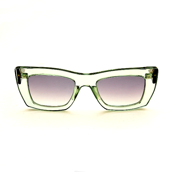 Óculos de Sol Gustavo Eyewear G79 4 Verde. Hastes Animal Print e lentes marrom degrade. Black November.