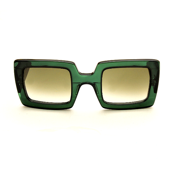 Óculos de Sol Gustavo Eyewear G01 9 Verde e lentes marrom degrade. Black November.