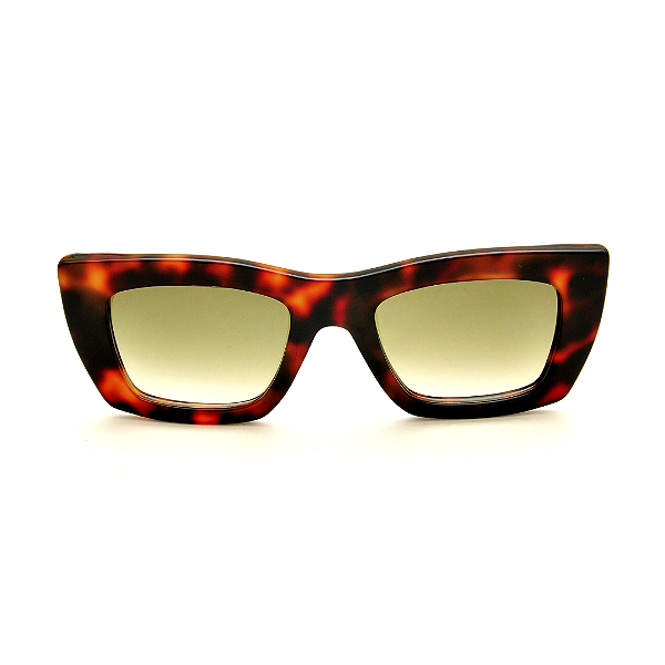Óculos de Sol Gustavo Eyewear G79 6 Animal Print e lentes marrom degrade. Clássico. Black November.