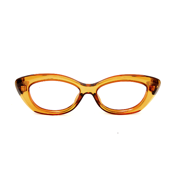 Óculos de Grau Gustavo Eyewear G103 1 Âmbar com hastes em Animal Print. Black November