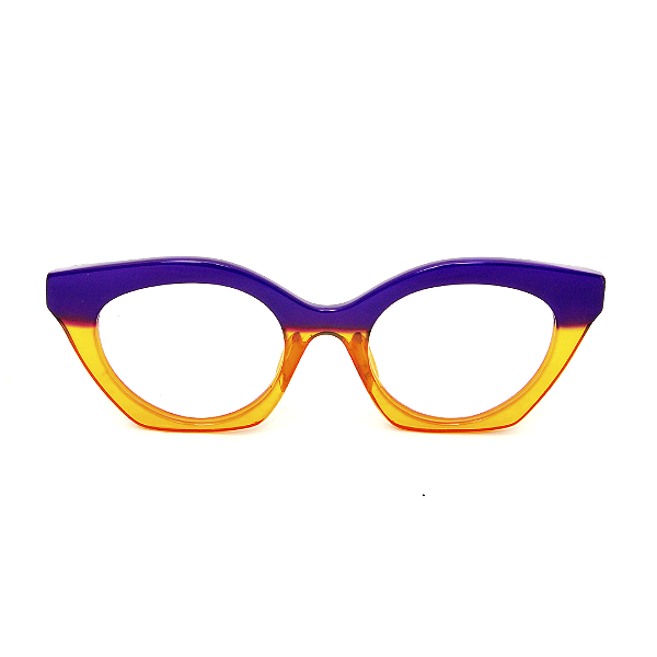 Óculos de Grau G71 10 Violeta e âmbar. Hastes violeta. Black November
