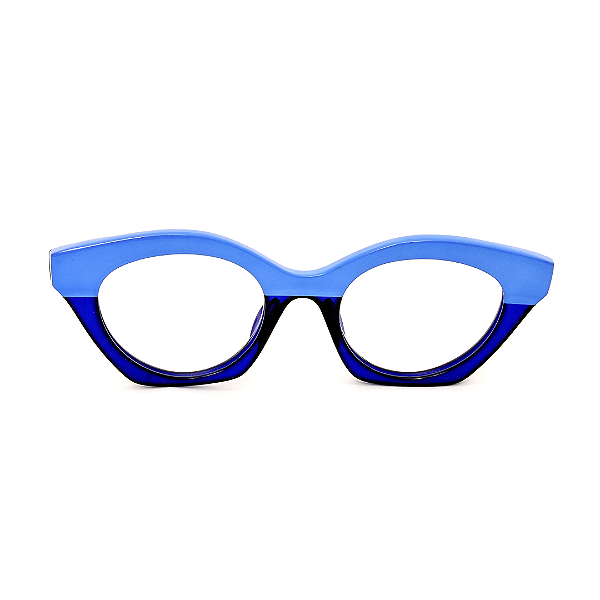 Óculos de Grau G71 11 Tons de azul e hastes Animal Print. Black November