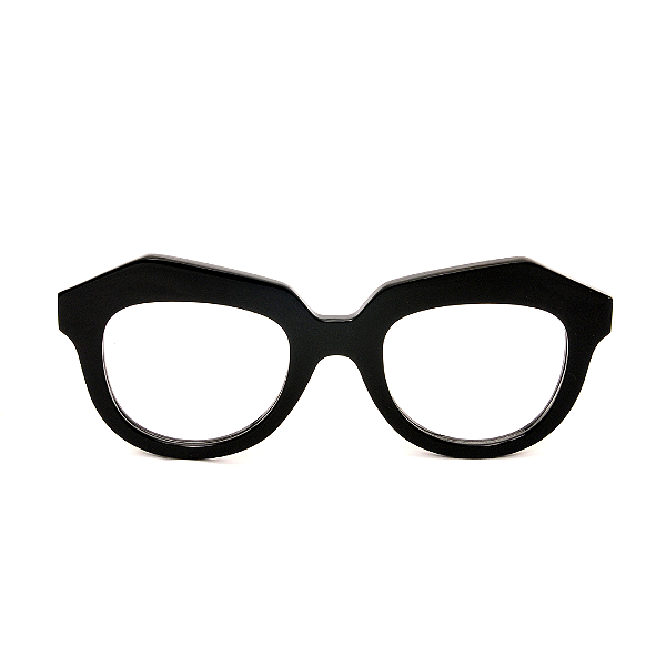 Óculos de Grau Gustavo Eyewear G37 10 Preto. Black November