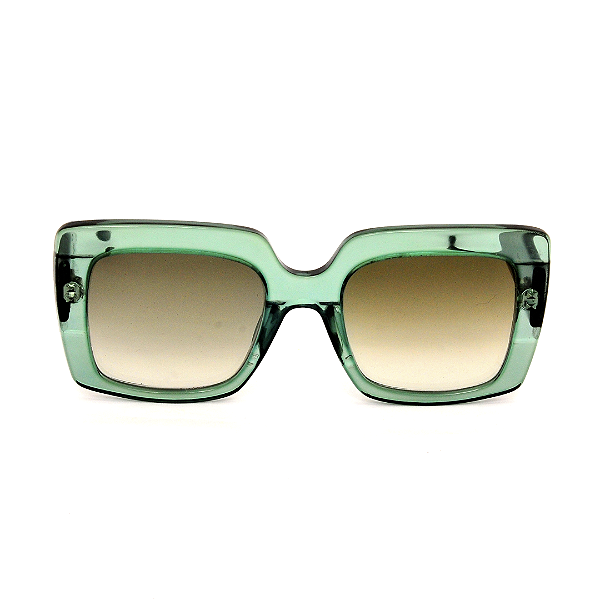 Óculos de Sol Gustavo Eyewear G59 3 Verde com hastes pretas e lentes marrom. Black November.