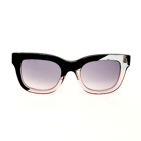 Óculos de Sol Gustavo Eyewear G57 5 Preto, acqua e fumê. Hastes pretas e lentes cinza. Black November.