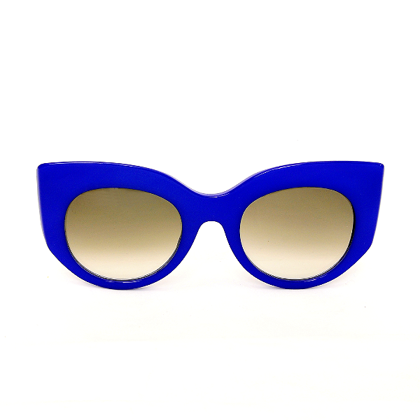 Óculos de Sol Gustavo Eyewear G13 6 Azul com hastes pretas e lentes cinza. Black November