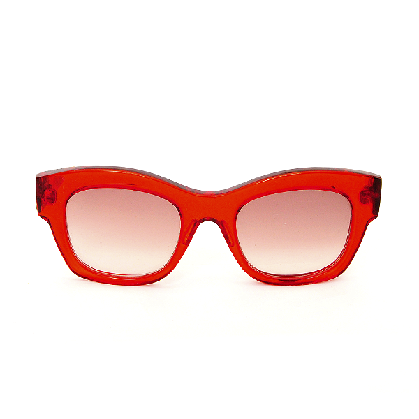 Óculos de Sol Gustavo Eyewear G58 3 Vermelho com as hastes Animal Print e lentes marrom. Black November.