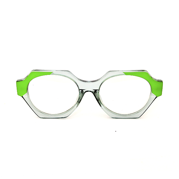 Óculos de Grau Gustavo Eyewear G72 4 Verde e acqua. Hastes verdes. Black November