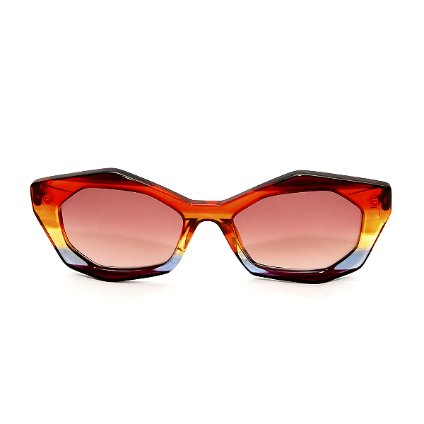 Óculos de Sol Gustavo Eyewear G53 1 Murano. Lentes marrom degrade. Novidades
