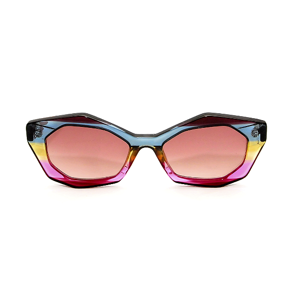 Óculos de Sol Gustavo Eyewear G53 3 Murano. Lentes marrom degrade. Novidades