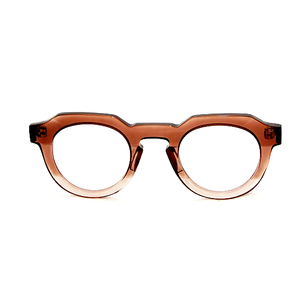 Óculos de Grau Gustavo Eyewear G66 1 Marrom e âmbar. Novidades. Modelo unisex.
