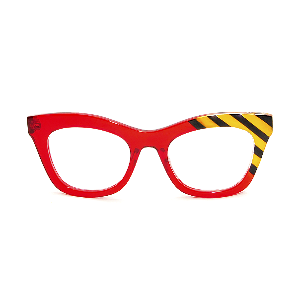 Óculos de Grau Gustavo Eyewear G69 5 Vermelho Safari. Novidades.