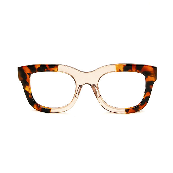 Óculos de Grau Gustavo Eyewear G57 3 Animal Print e âmbar. Novidades.