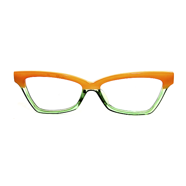 Óculos de Grau Gustavo Eyewear G09 2 Doce de Leite e verde. Novidades