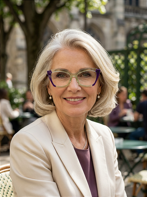 G111 — Acqua e violeta | Acetato italiano Mazzucchelli, cat-eye expressivo e geométrico, fabricado à mão no Brasil em 30 dias. Troca grátis em até 7 dias após receber o produto. Novidades