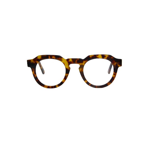 Óculos de Grau G66 2 em animal print. Modelo unisex. Clássico