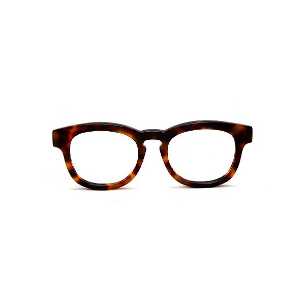 Óculos de Grau Gustavo Eyewear G94 1 em Animal Print. Modelo masculino. Clássico.