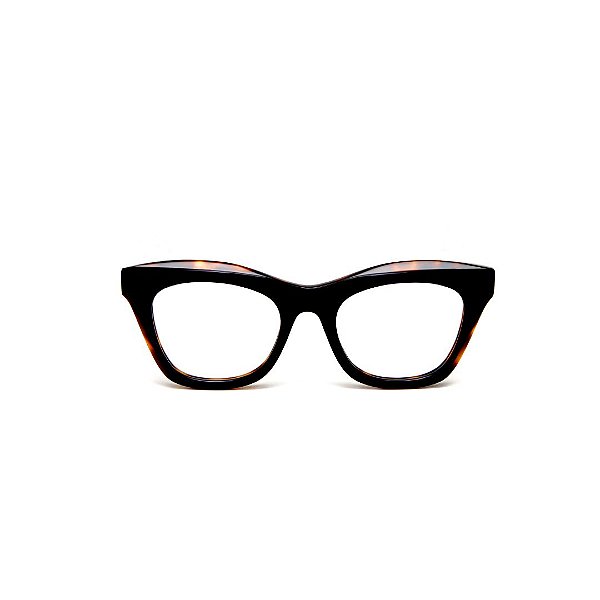Óculos de Grau Gustavo Eyewear G69 2 em animal print. Clássico