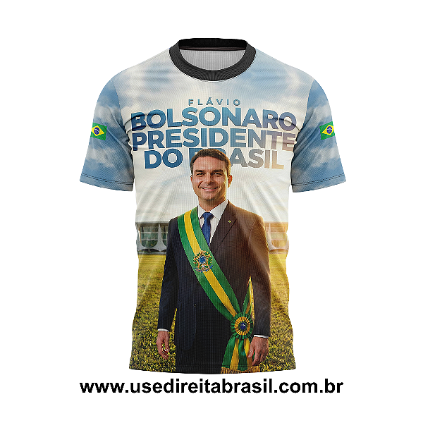 CAMISA FLÁVIO BOLSONARO PRESIDENTE 10