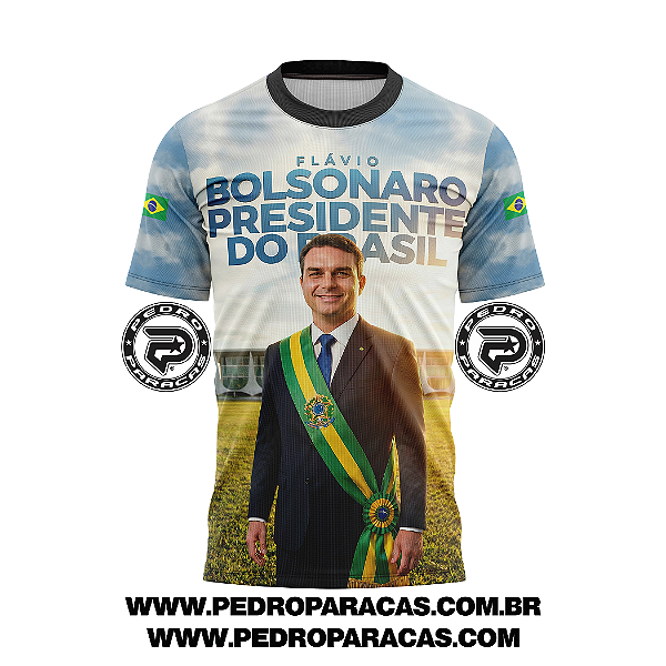 CAMISA FLÁVIO BOLSONARO PRESIDENTE 10