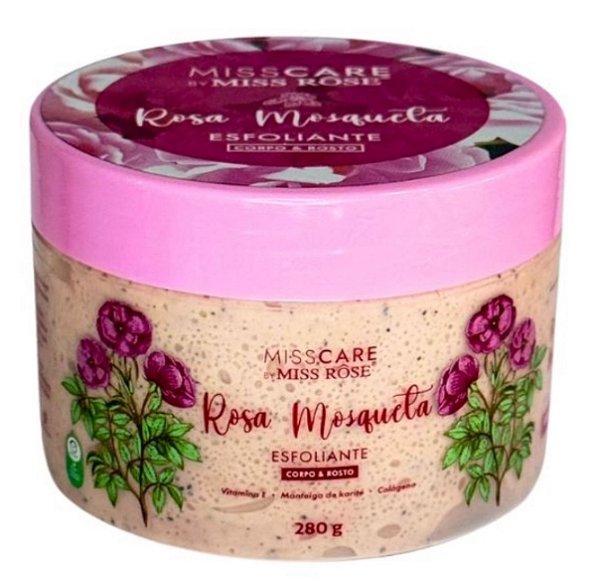 Miss Rosê Esfoliante Corpo e Rosto Rosa Mosqueta 280g