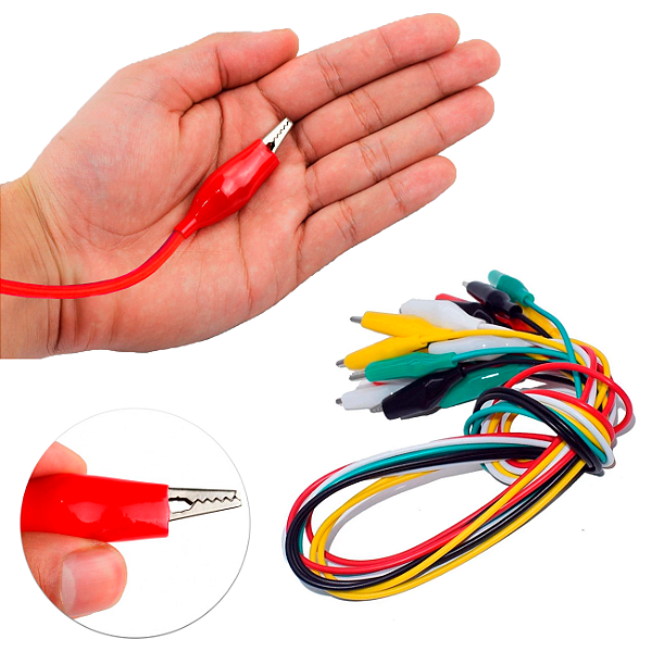 Garra Jacaré Cabo Eletrônica 10 Fios