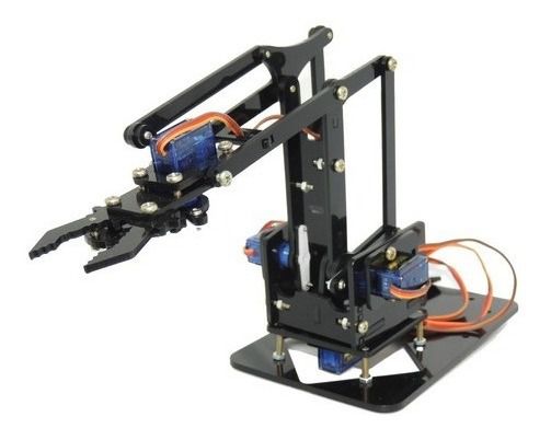 Braço Robótico Em Acrílico + 4 Servos