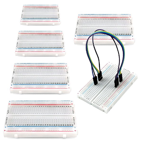 5x Protoboard Breadboard 400 Pontos Furos Pinos