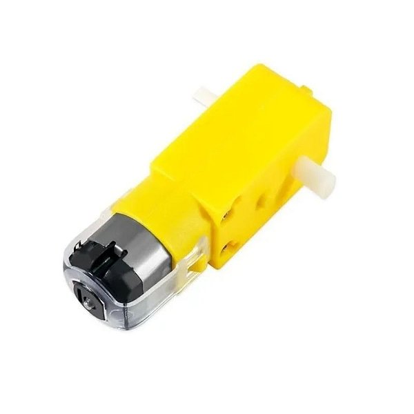 Motor DC 3-6V com Caixa de Redução e Eixo Duplo