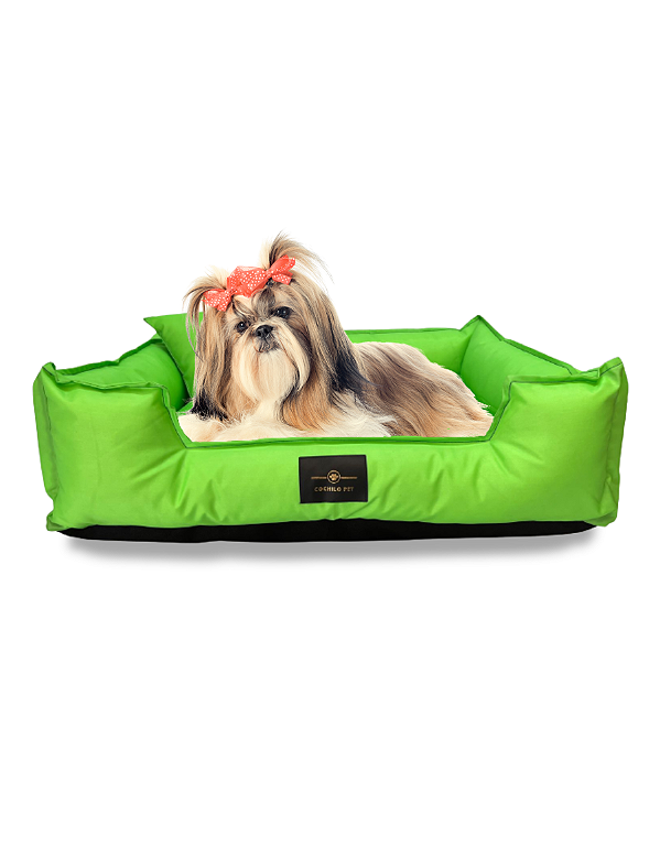 Cama Pet Cachorro & Gato- Impermeável- Nylon- G- Verde-Limão