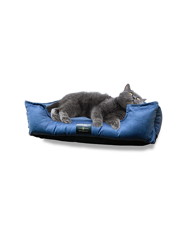 Cama Pet Cachorro & Gato- Suede- Veludo- P- Azul Marinho