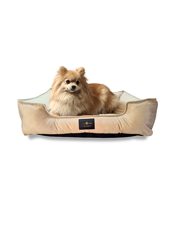 Cama Pet Cachorro & Gato- Suede- Veludo- M- Bege