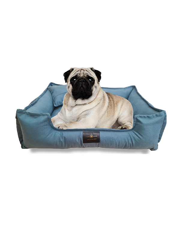 Cama Pet Cachorro & Gato- Suede- Veludo- G- Azul