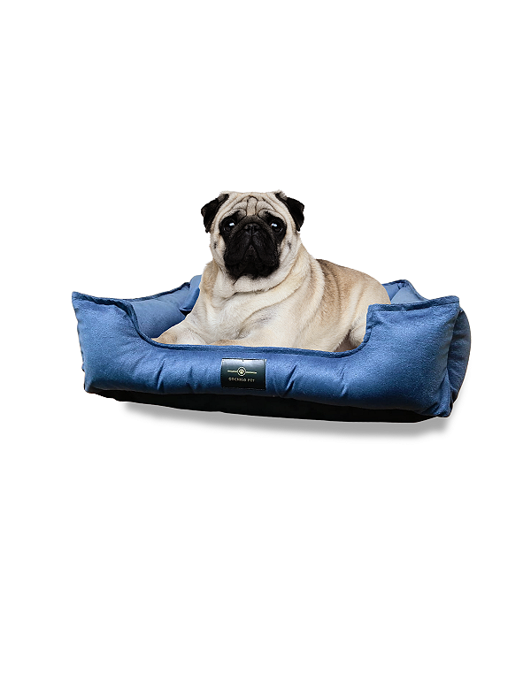 Cama Pet Cachorro & Gato- Suede- Veludo- G- Azul Marinho