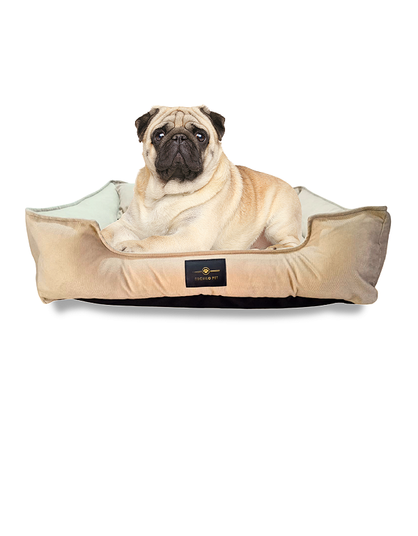 Cama Pet Cachorro & Gato- Suede- Veludo- G- Bege