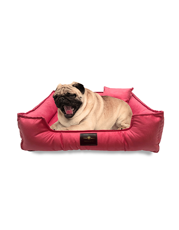 Cama Pet Cachorro & Gato- Suede- Veludo- G- Rosa