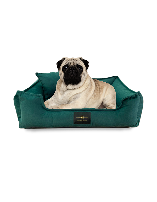 Cama Pet Cachorro & Gato- Suede- Veludo- G- Verde