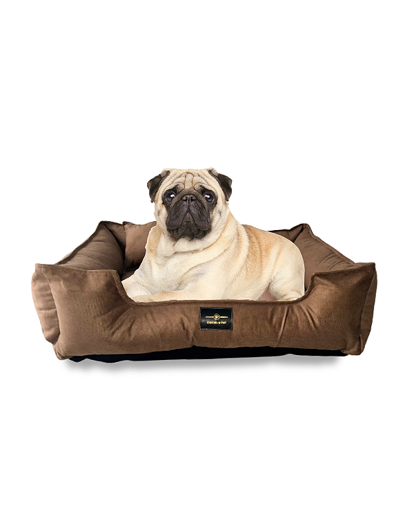 Cama Pet Cachorro & Gato- Suede- Veludo- G- Marrom
