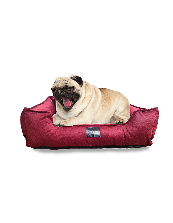 Cama Pet Cachorro & Gato- Suede- Veludo- G- Vinho