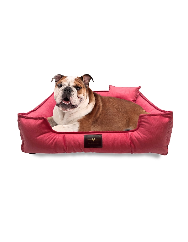 Cama Pet Cachorro & Gato- Suede- Veludo- GG- Rosa
