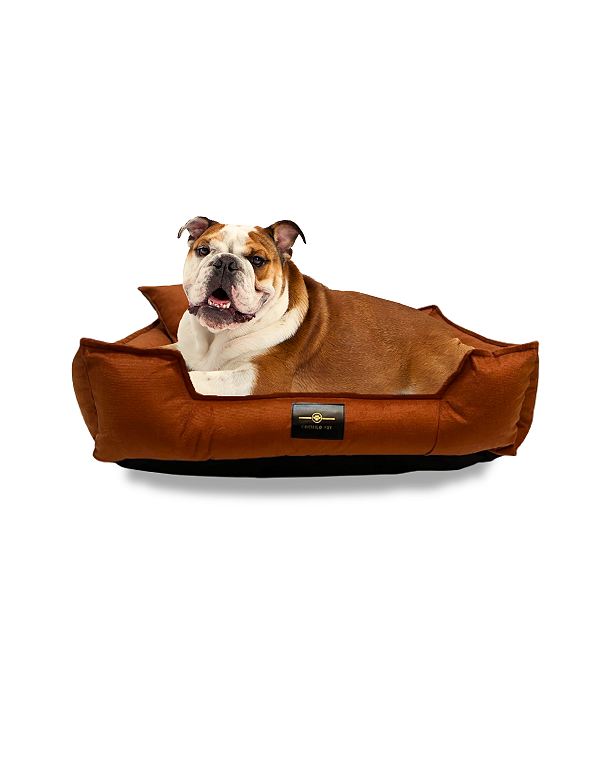 Cama Pet Cachorro & Gato- Suede- Veludo- GG- Cobre