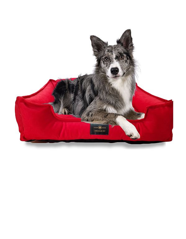 Cama Pet Cachorro & Gato- Suede- Veludo- GG- Vermelho