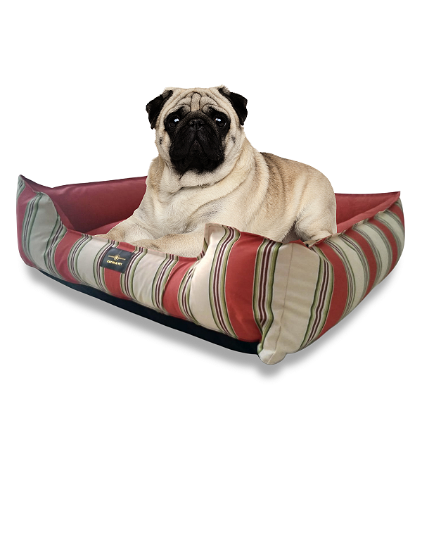 Caminha de Cachorro- Impermeável- Acquablock- G- Vermelho Listrado