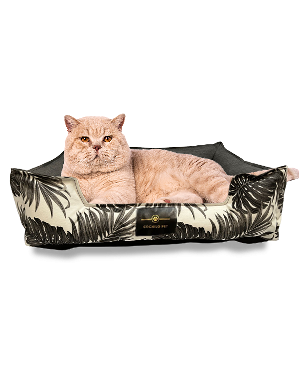 Caminha Pet Cachorro & Gato- Impermeável- Acquablock- P- Chumbo Folhagem