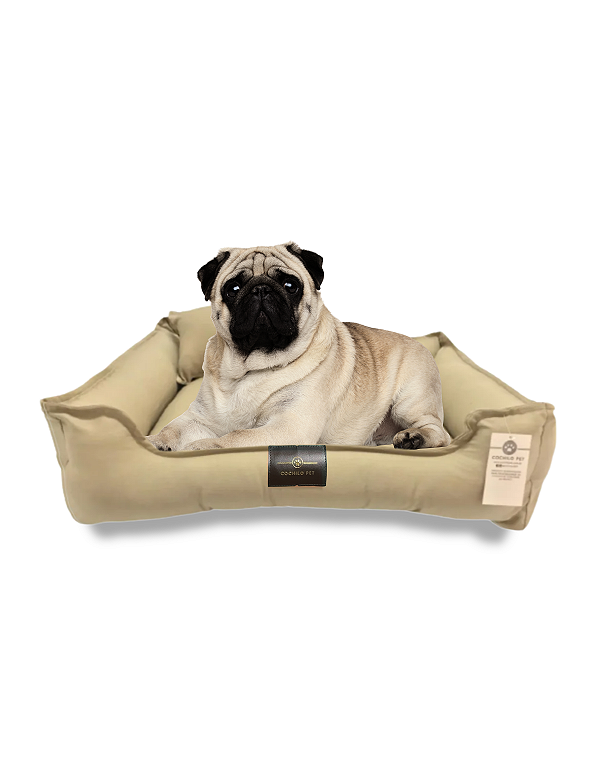 Cama Pet Cachorro & Gato- 100% Algodão- Brim- GG- Caqui