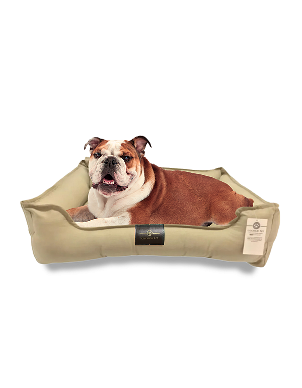 Cama Pet Cachorro & Gato- 100% Algodão- Brim- GG- Caqui