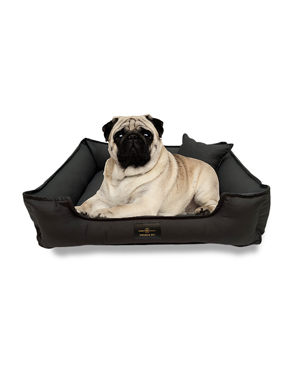 Cama Pet Cachorro & Gato- 100% Algodão- Brim- GG- Chumbo