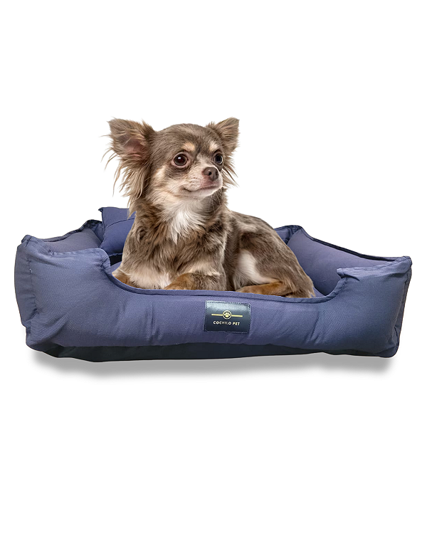 Cama Pet Cachorro & Gato- 100% Algodão- Brim- P- Azul Marinho
