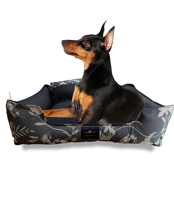 Caminha Pet Cachorro & Gato- Impermeável- Acquablock- P- Chumbo Floral