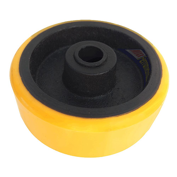 Roda de poliuretano e ferro fundido, 75 mm x 32 mm, 3" * 9709